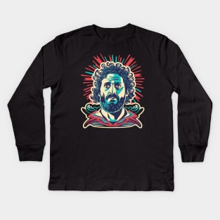 Jason Mantzoukas old man Kids Long Sleeve T-Shirt